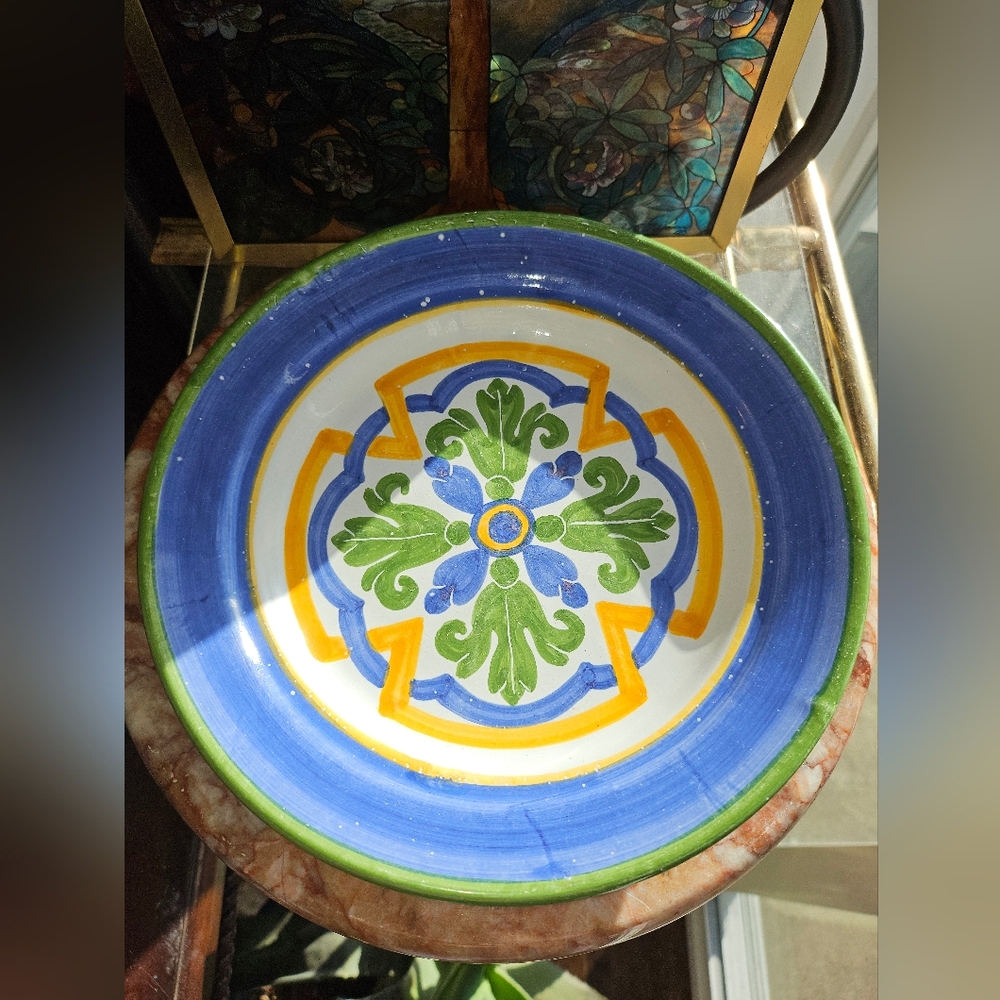 Set Of 2 Vintage Portugese Pottery Plates